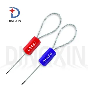 DX209C red yellow disposable adjustable plastic cable seal Hexagonal wire seal with serial number