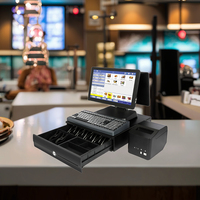 Sistema POS Todo en Uno Económico con Pantalla Táctil de 15.6 Pulgadas, Terminal de Caja Registradora, PC POS, Software POS Inteligente para Cafeterías
