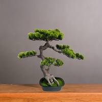 Künstlicher Bonsai-Baum, Kunsttannenbaum mit Töpfen für Zuhause, Tisch, Büro, Schreibtisch, Regal, Wohnzimmer, Bauernhaus-Dekorationen
