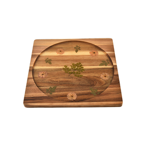 Vassoio da portata di lusso portatile, diviso, fatto a mano in legno, per ristorante - Product Image 1