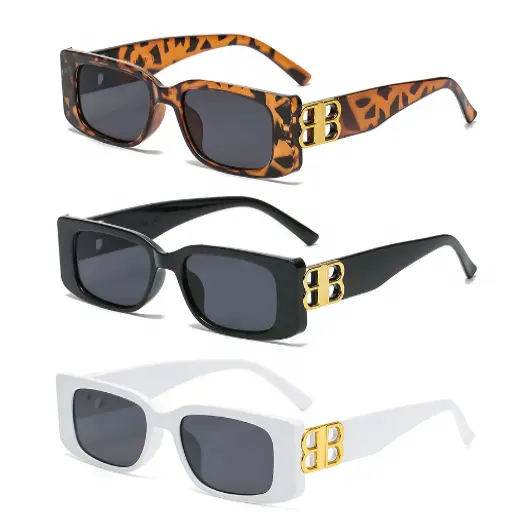 Custom Shade Brand Designer Big B Luxus Sonnenbrille Quadratische Formen Hochwertige Mode Shades UV400 B Vintage Sonnenbrille