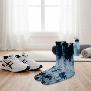 <b>Black</b> and White Batik Sports <b>Socks</b> Breathable Design for Daily Usage - Product Image 3
