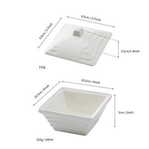 Porte-bougie carré en céramique personnalisé avec couvercle pour la décoration de la maison et les cadeaux DD0965 - Product Image 2