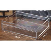 Boîte à gâteau transparente en plastique PS, acrylique transparent, pour dessert, biscuits, pâtisserie, emballage en gros