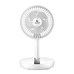 Huiren Mini Fan Rechargeable <b>Portable</b> <b>Desk</b> Fan With Dc Motor White Color USB Powered - Product Image 1