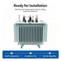 50kva 10kv 11kv 415v 480v 60Hz Üç Fazlı Dış Mekan İki Sargılı Tam Bakır Yağlı ONAN/ONAF Soğutmalı Güç Trafosu