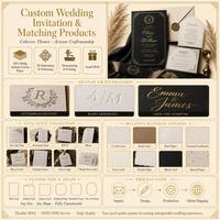 Carte d'invitation personnalisée en papier kraft, élégante et rustique, avec cordon et nœud, pour mariage, anniversaire, événement professionnel