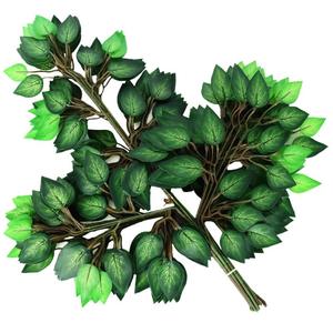 Feuilles artificielles de banian, mangue en plastique, feuilles de <span class=keywords><strong>sapin</strong></span> argenté, plantes vertes, feuilles de banian, décoration de <span class=keywords><strong>jardin</strong></span> - Product Image 2