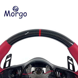 Volant en cuir perforé personnalisé en fibre de carbone pour Mercedes-Benz W212 W205 W222 W213 CLS <span class=keywords><strong>GLE</strong></span> GLC E63 <span class=keywords><strong>E53</strong></span> C63 <span class=keywords><strong>AMG</strong></span> - Product Image 2