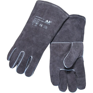 Gants <span class=keywords><strong>de</strong></span> soudage résistants à l'usure et à la chaleur, protection anti-coupure, coque en cuir <span class=keywords><strong>de</strong></span> vache, doublure en coton, pouce complet - Product Image 2