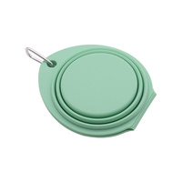 Bol pour animaux de compagnie pliable en silicone coloré moderne, imperméable, à double compartiment, pour usage extérieur, pour chiens et chats