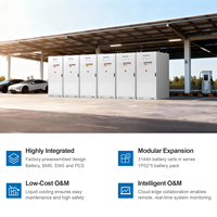 Système de stockage d'énergie de batterie extérieur tout-en-un avec refroidissement par air, 300 kW, 500 kW, 261 kWh avec onduleur hybride 220 V pour usage commercial