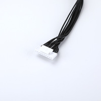 Harness Kabel Jumper Multi-Core Hitam Kustom dengan Konektor Plastik Putih Jantan ke Putih Betina untuk Papan Kontrol Elektronik