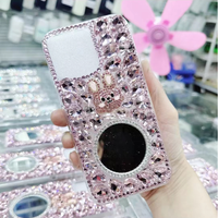 Coque de téléphone portable de luxe faite à la main avec diamants étincelants pour iPhone Xr Xs 7 8 11 12 13 14 15 16 17 Plus Pro Max