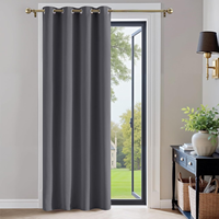 Rideau Thermique de Gros, Rideau de Porte Occultant Anti-Froid, Rideau de Fenêtre Opaque à Œillets pour Salon et Chambre à Coucher