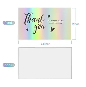 Luxury For Supporting My Small Business Glossy High Quality Card Purchase With Logo A6 Thank You Cards