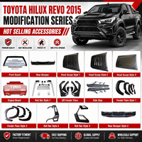 Accessoires de modification JC pour Toyota Hilux Revo 2015 : Protection avant, pare-chocs arrière, protection de capot moteur, barre anti-roulis, extension d'aile, marchepied latéral