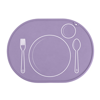 Napperon de bureau carré en silicone antidérapant réutilisable en caoutchouc de qualité alimentaire pour bébé, enfants, tout-petits, tapis de table pour enfants