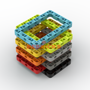 BEBRICKS Série de pièces de construction 39794 Technical Liftarm Modified Frame Thick 7x11 Open Center, briques de construction pour <span class=keywords><strong>Wedo</strong></span> et Spike - Product Image 2