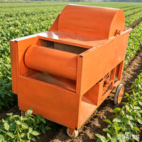 Récolteuse commerciale d'edamame et de haricots verts avec système d'élimination des feuilles