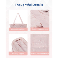 Sac fourre-tout matelassé pour femme, grande capacité, avec logo personnalisé, broderie tendance, fermeture éclair, sac à bandoulière pour ordinateur portable, sac de sport, sac de soins infirmiers