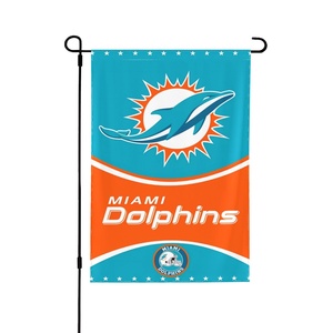 Nouveau drapeau de jardin des <span class=keywords><strong>joueurs</strong></span> des <span class=keywords><strong>Dolphins</strong></span> de Miami 12"x18" double face, drapeau de baseball, basketball, toutes les équipes sportives de Miami pour pelouse, cour, personnalisé - Product Image 2