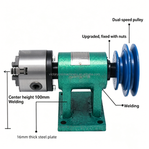 Conjunto de <span class=keywords><strong>husillo</strong></span> de <span class=keywords><strong>torno</strong></span> DIY para carpintería pequeña, <span class=keywords><strong>husillo</strong></span> tipo 100 con mandril de cuatro mordazas para máquina de cuentas - Product Image 2