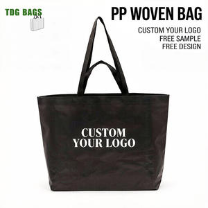Bolsas de Compras Reutilizables de Gran Capacidad con Logotipo Personalizado, Bolsas de Mano Tejidas de PP Ecológicas y Duraderas - Product Image 1