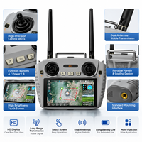 Stasiun Kontrol Darat UAV G12 Jangkauan Jauh 9KM 2.4G 5.8G Dual Band 5.5 Inci 1080P Android 13 Pengendali Jarak Jauh