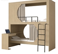 Literas Duraderas para Cuatro Personas, Diseño de Cápsula Espacial, Camas de Dormitorio para Estudiantes, Hoteles y Apartamentos