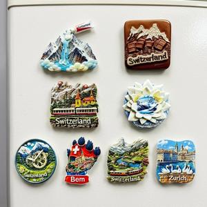 Aimants de réfrigérateur créatifs en résine personnalisés, motifs Train du Cygne <span class=keywords><strong>Suisse</strong></span> Zurich, souvenirs de voyage, vente en gros - Product Image 1