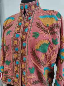 Veste Suzani brodée à la main exclusive, veste Suzani en coton, tissu TNT, veste bohème pour femmes, veste Suzani brodée SALT - Product Image 4