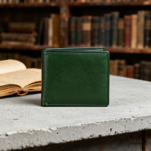 Portafogli in pelle con fiore in alta qualità Custom di fabbrica portafogli Bifold in pelle <span class=keywords><strong>verde</strong></span> Premium <span class=keywords><strong>portafoglio</strong></span> da <span class=keywords><strong>uomo</strong></span> con fermasoldi - Product Image 2