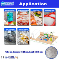 Approbation CE 3 tonnes 5 10 15 20 25 30 tonnes de machine à glace automatique à tube/machine à glaçons industrielle pour boissons fraîches