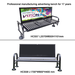 Giải trí ngoài trời thép xe buýt dừng quảng cáo băng ghế dự bị Nhà sản xuất đường phố vườn ghế công viên băng ghế dự bị - Product Image 4