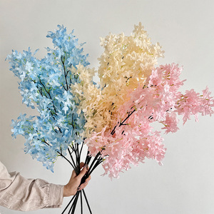 Flores Artificiales de Color Lila, Seda de Alta Simulación, Decoración para Bodas y Hogar, Arreglo de Ramas Largas - Product Image 4