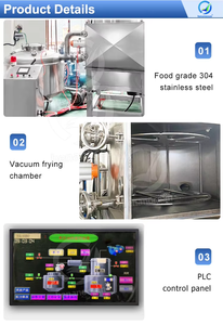 เครื่องทอดกล้วยชิปมันฝรั่งแบบบิดก้นลึกเครื่องทอดสูญญากาศจากโรงงานจีน - Product Image 5