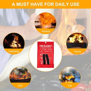 Огнеупорное одеяло из стекловолокна Suihua 430GSM, термостойкое, 1м x 1м, стандарт EN1869, сертификат CE, NFPA701, белое, для дома и кухни - Product Image 2