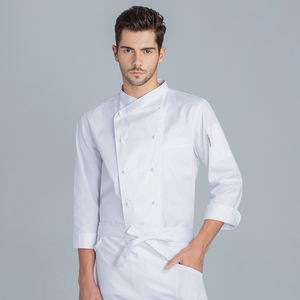 High-End Summer Tops <b>Short</b> Sleeve Chef Work Clothes Canvas for Chinese Western Restaurants Restaurant Bar Uniforms - Product Image 2