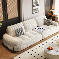 Sofá de Tela Resistente a Arañazos de Gatos, Moderno, Simple, de Tres Plazas, Estilo Francés, para Sala de Estar Pequeña