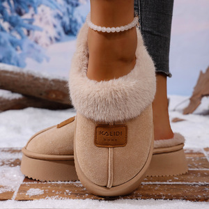 Pantofole da Donna per <span class=keywords><strong>Casa</strong></span>, <span class=keywords><strong>Ciabatte</strong></span> Moda in Pelliccia, Pantofole Morbide e Pelose per Interni, Pantofole Casual Invernali da Donna all'Ingrosso - Product Image 4