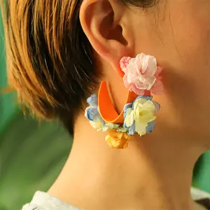 Ins – boucles d'oreilles Boho à fleurs faites à la main pour femmes, nouvelle collection printemps-été Offre Spéciale