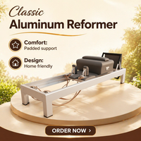Lit de Pilates Reformer en aluminium robuste avec cadre anti-déformation pour une utilisation longue durée en studio et à domicile