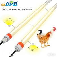 Éclairage LED pour volailles, tube T8, étanche IP67, sans scintillement, rouge + blanc commutable, lumière pour poulailler