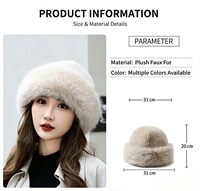 Topi Bucket Bulu Imitasi Rubah Wanita OEM ODM Custom, Tebal Hangat, Bulu Plush, Topi Nelayan, Grosir, Pilihan Warna Beragam