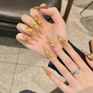 <span class=keywords><strong>Uñas</strong></span> de prensa de Gel pintadas a mano de alta calidad, 10 Uds., hermoso diseño cuadrado de lujo, <span class=keywords><strong>uñas</strong></span> <span class=keywords><strong>acrílicas</strong></span> de prensa de alta calidad <span class=keywords><strong>para</strong></span> dedos - Product Image 6