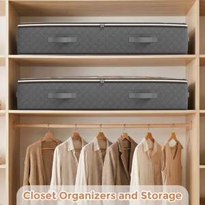 90L <b>Under</b> <b>Bed</b> Storage Containers 4pack Closet Organizers and Storage Bins Foldable Underbed Storage Bags - Product Image 3