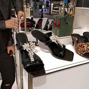 Nouvelle collection de chaussures mules de luxe pour femme, style français, à bout carré, tendance mode, Connery - Product Image 2