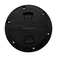 Plaque d'inspection ronde de haute qualité en plastique ABS blanc/noir pour pont marin, 4 pouces, 6 pouces, 8 pouces