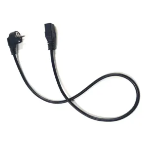 C19 to Schuko power cord transforms a C20 plug into a Schuko plug for connecting to a PDU or UPS